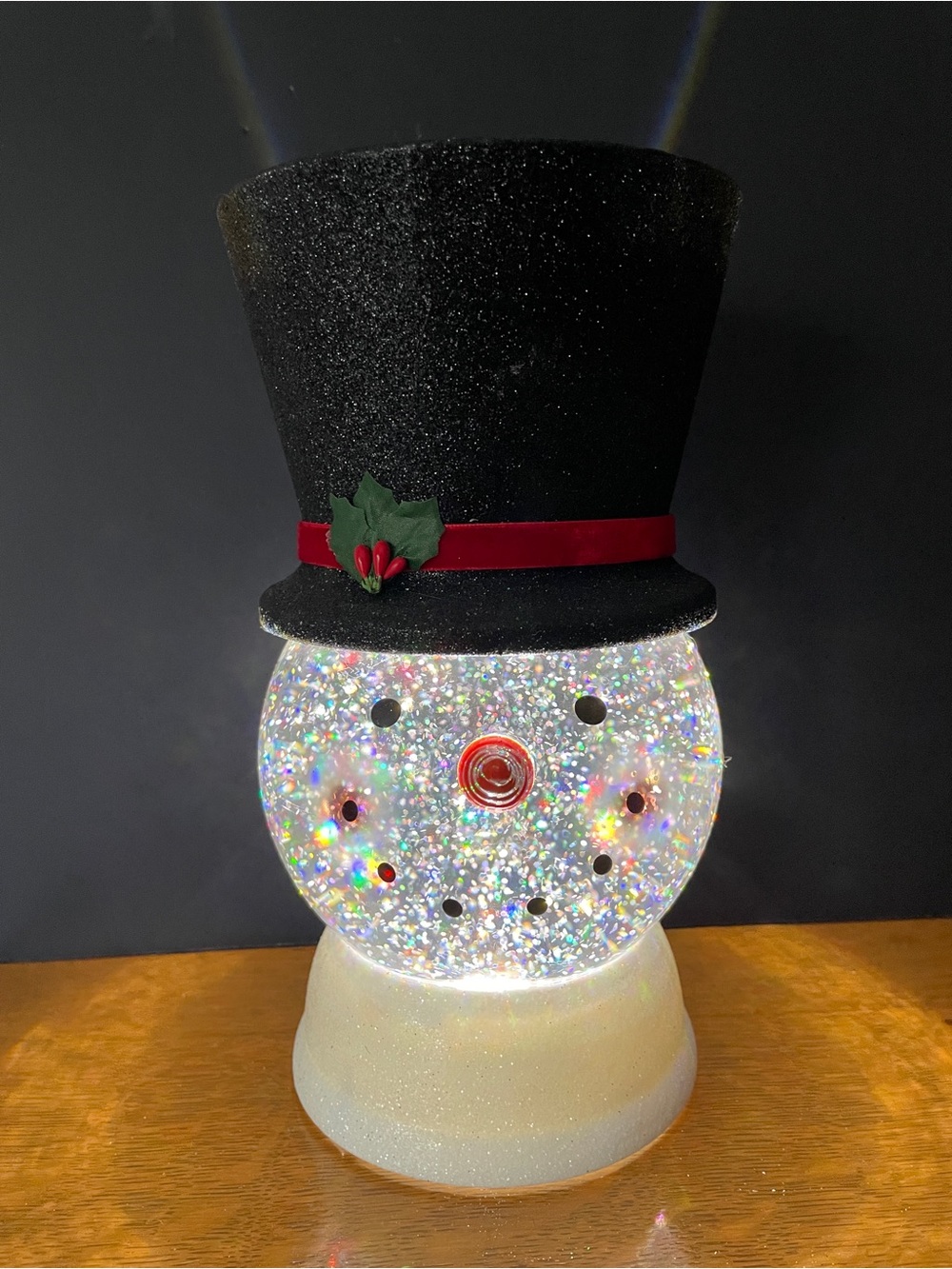 BBW Snowman Glitter Light up candle Holder